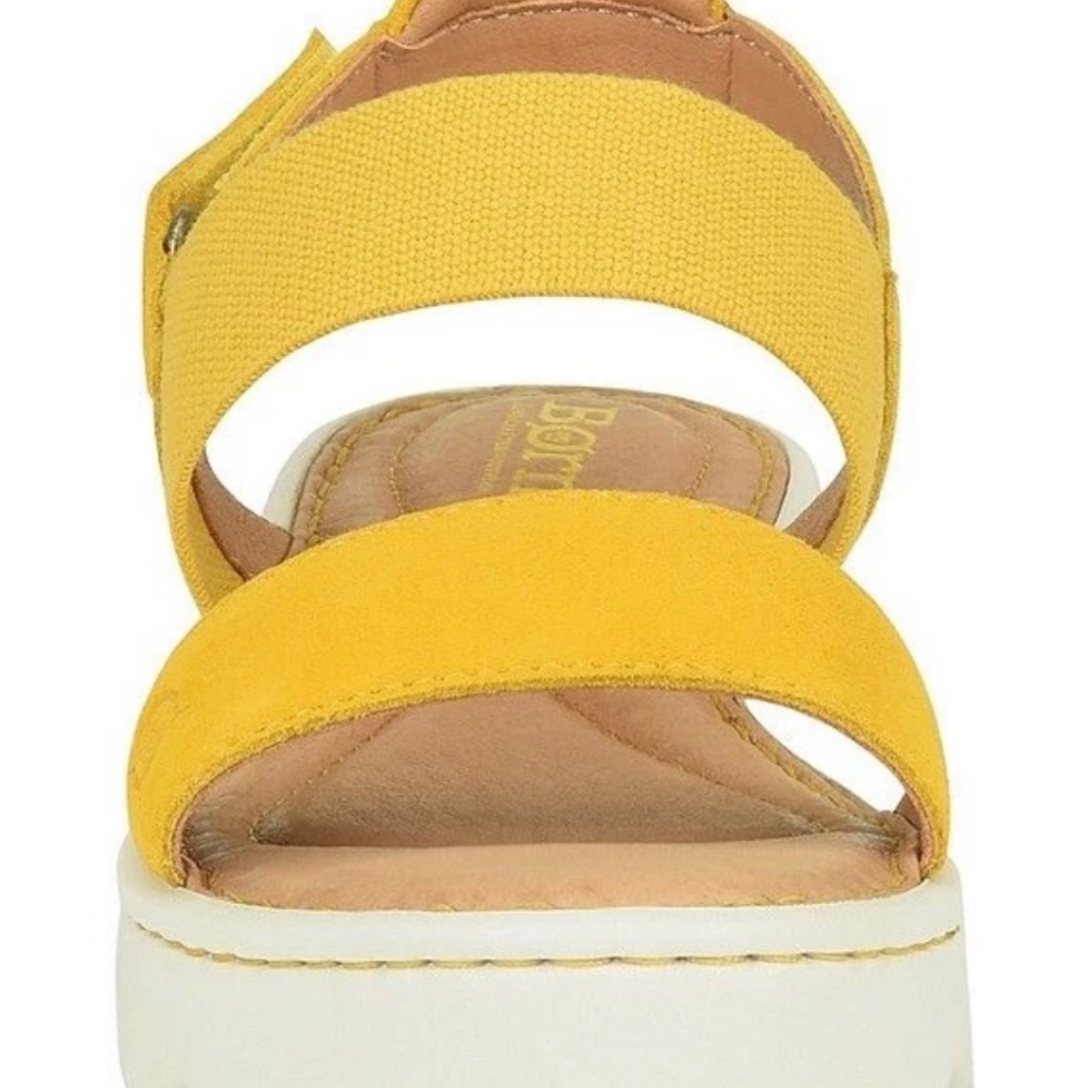 BORN Women's Patriotic Suede Slingback Sandal Yellow - Picture 4 of 12